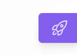 Purple launch button with white rocket icon